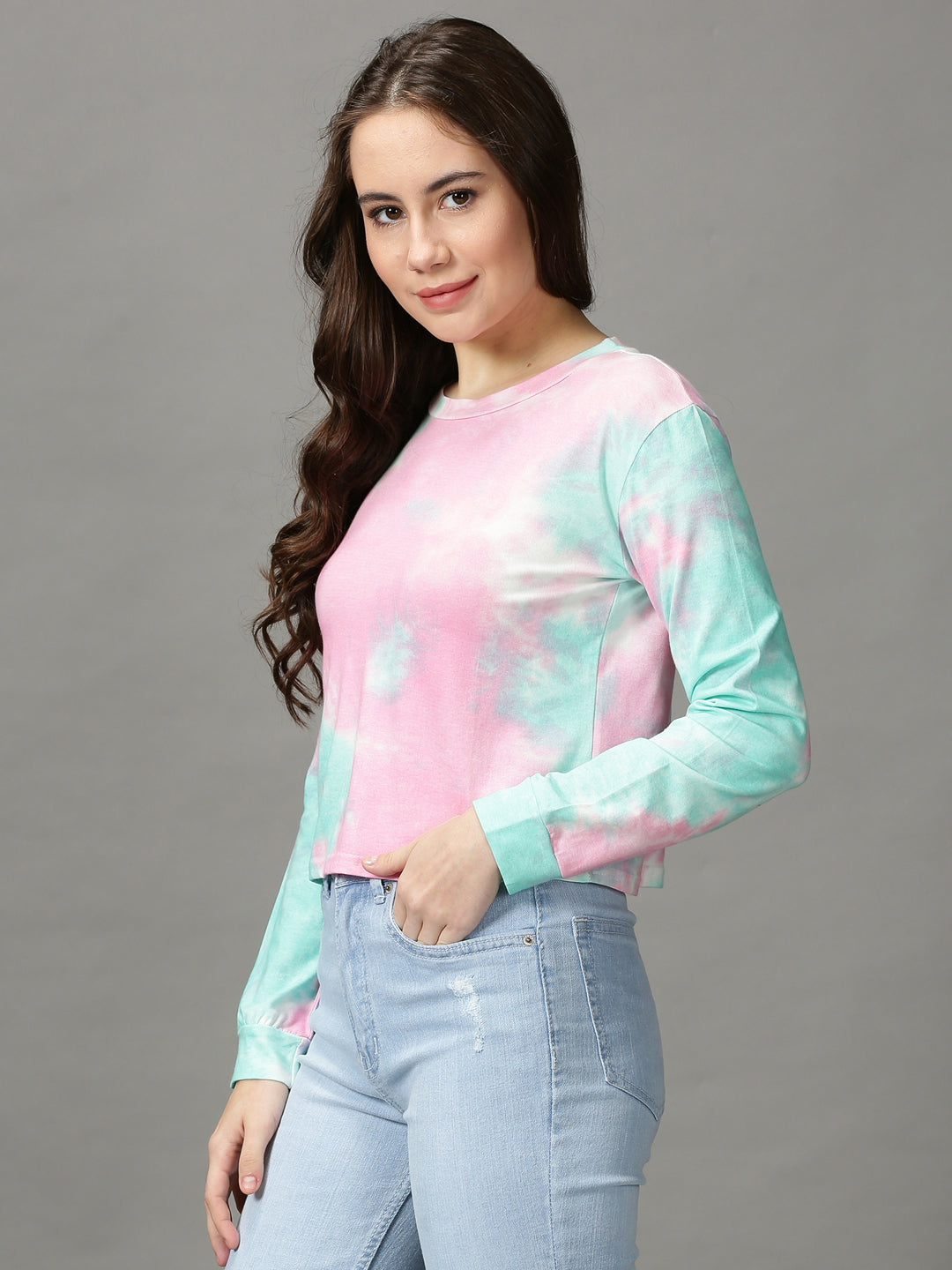 Women's Multi Tie and Dye Crop Top