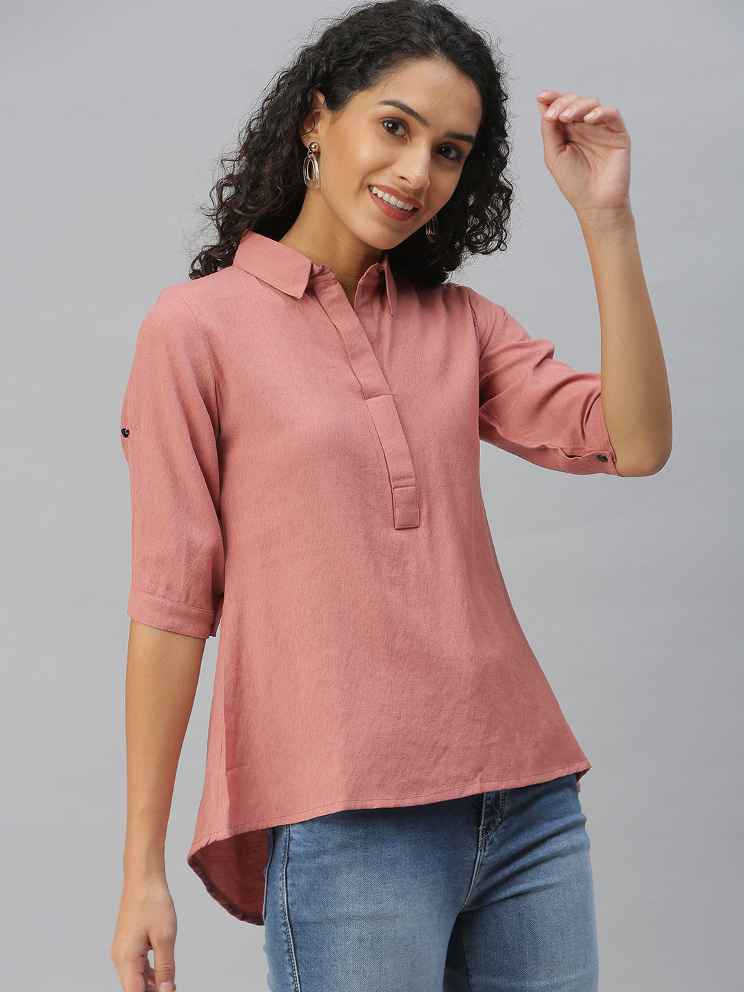 Women's Nude Comfort Slim Fit Casual Shirt