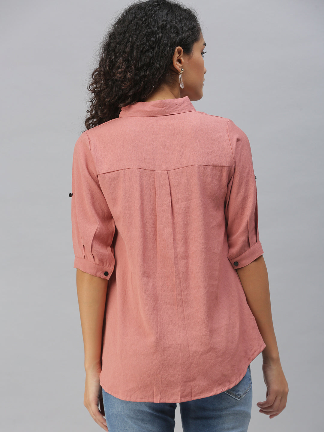Women's Nude Comfort Slim Fit Casual Shirt