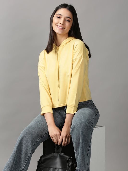 Women's Yellow Hooded Top