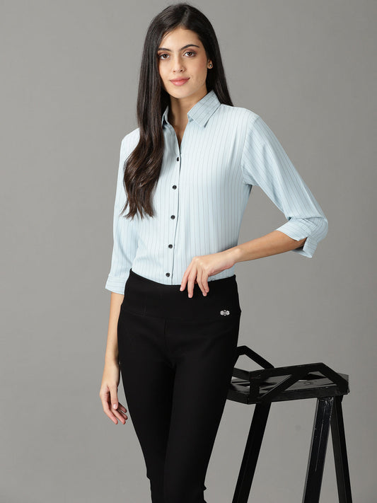 Women's Blue Buffalo Checks Casual Shirt