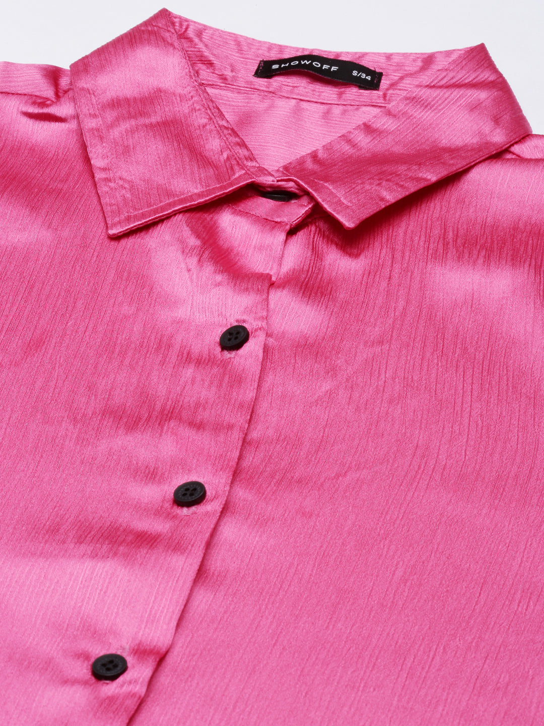 Women's Pink Slim Fit Casual Shirt