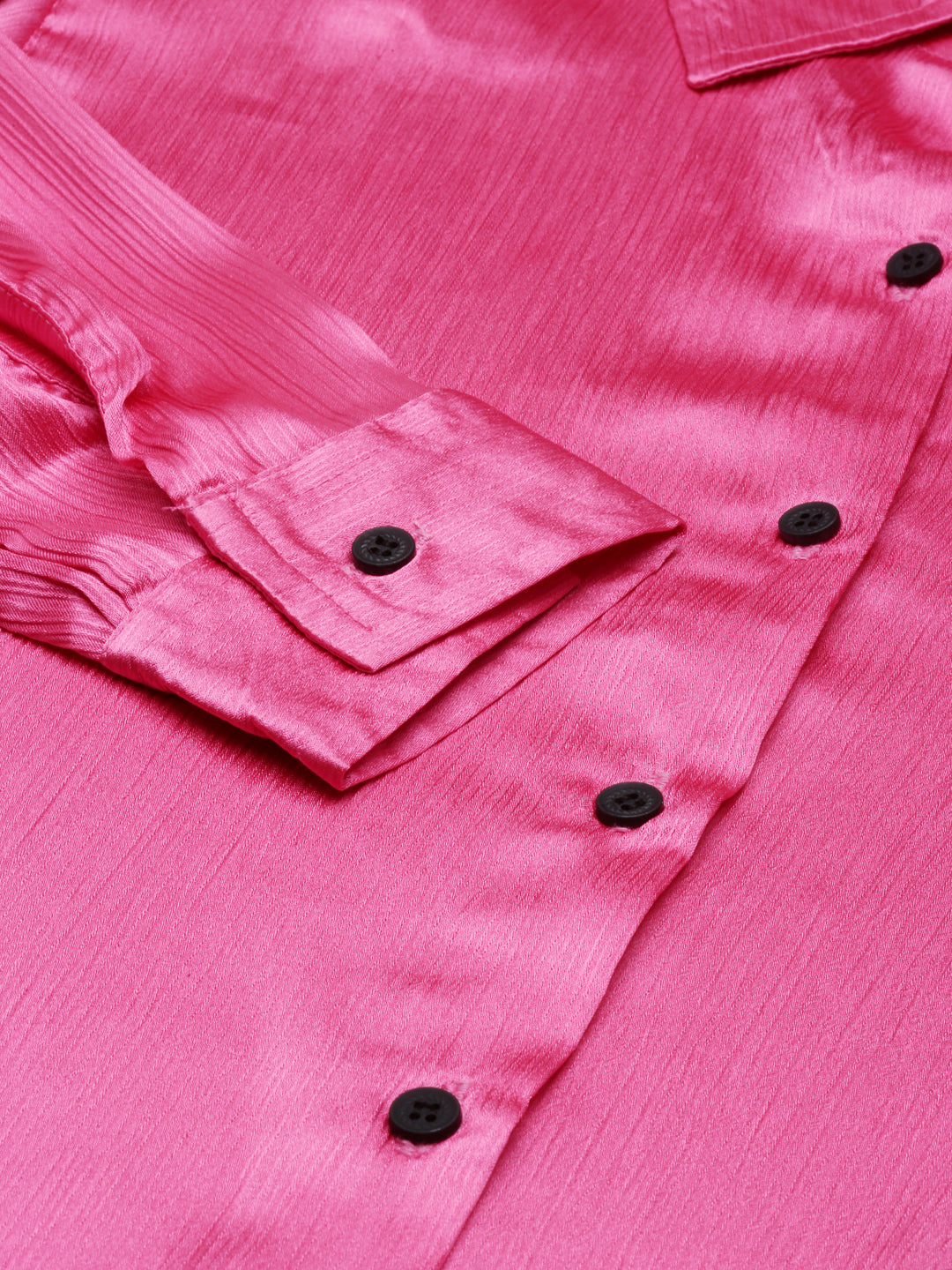 Women's Pink Slim Fit Casual Shirt