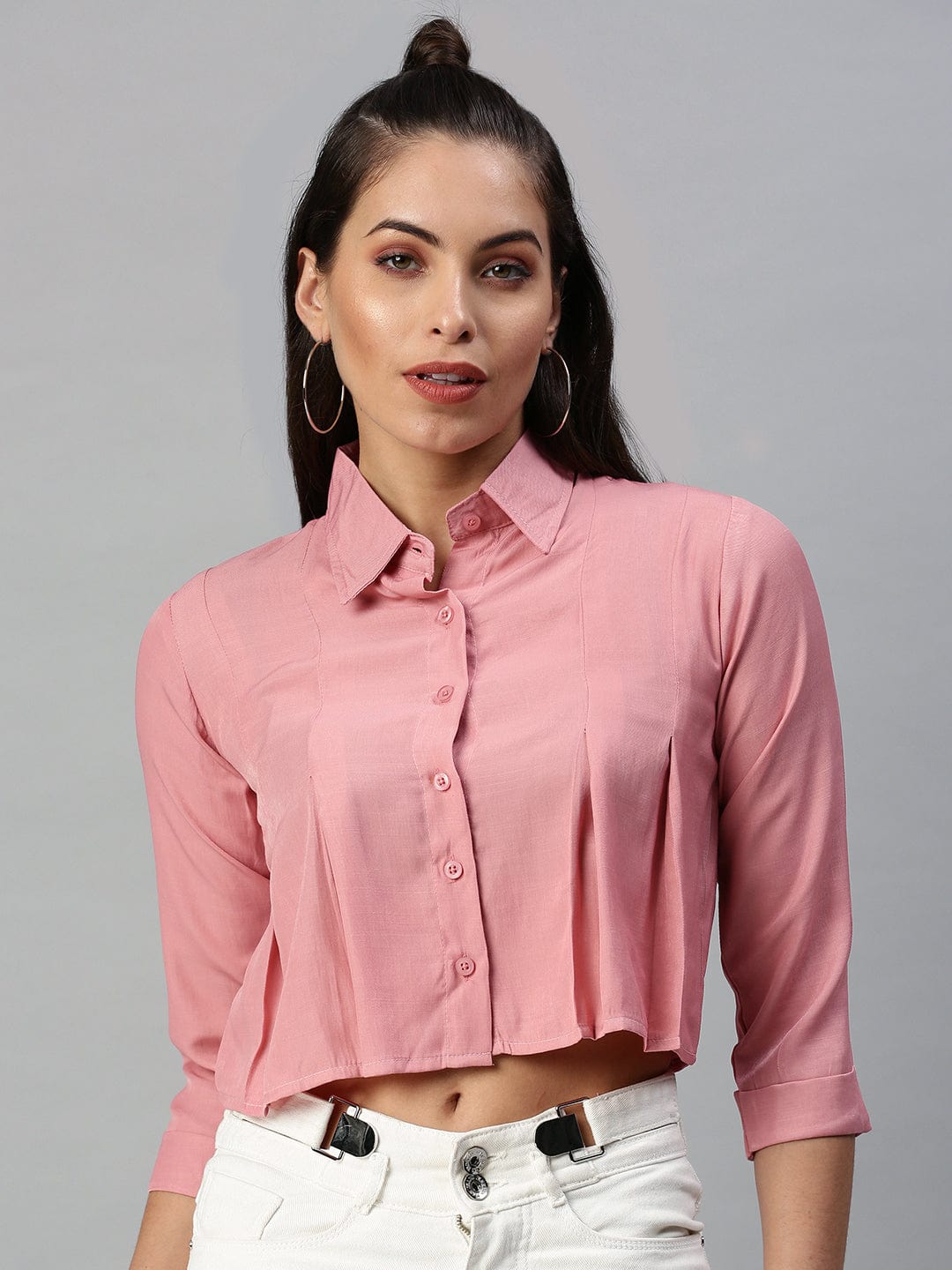 Women's Mauve Comfort Boxy Casual Shirt