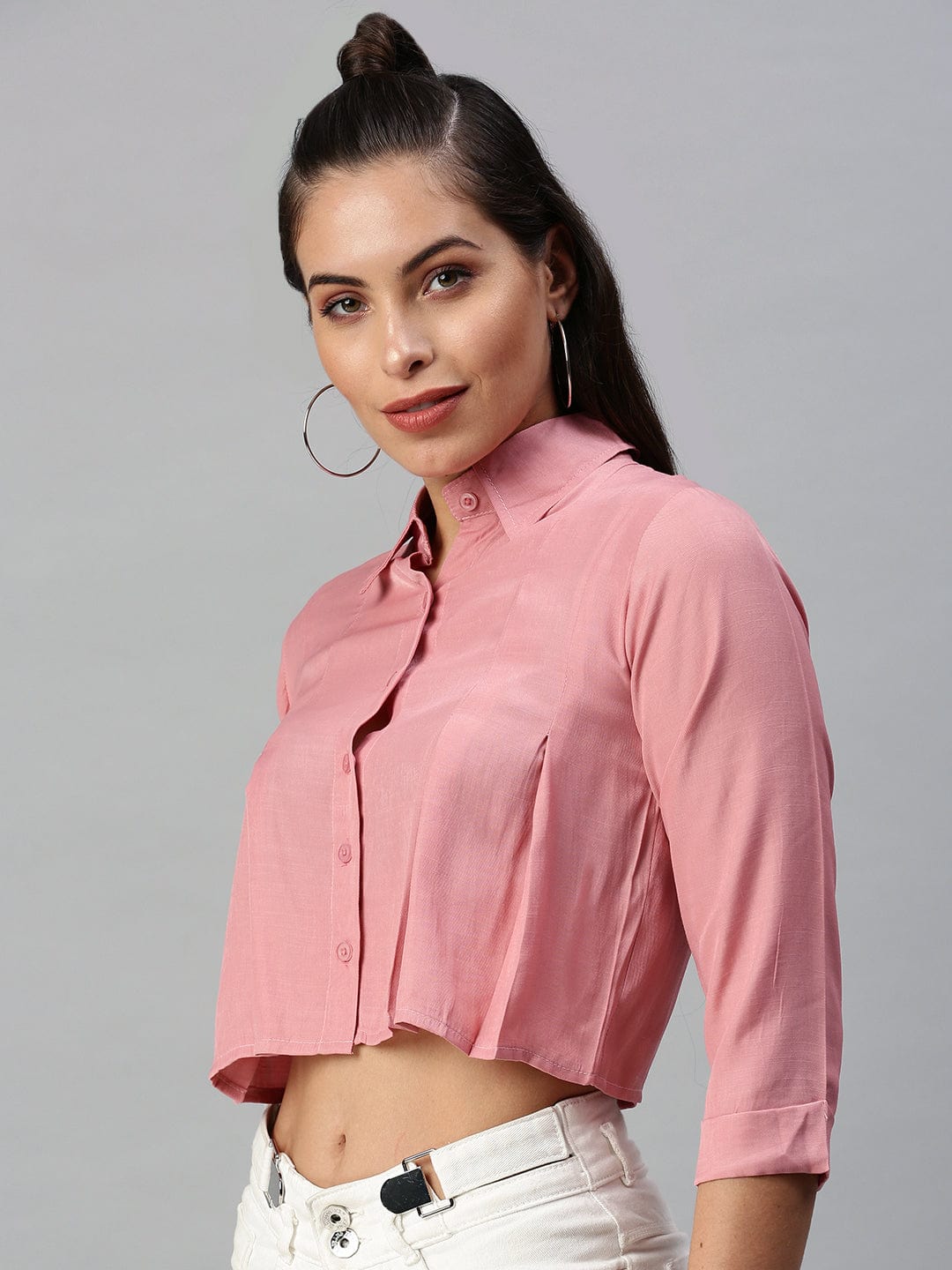 Women's Mauve Comfort Boxy Casual Shirt