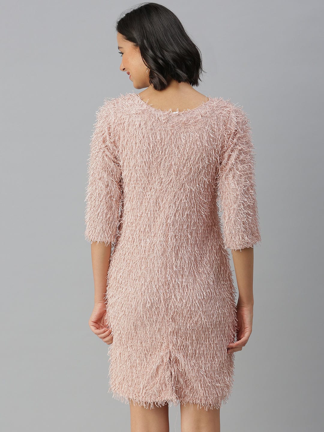 Women's Solid Sheath Mauve Dress